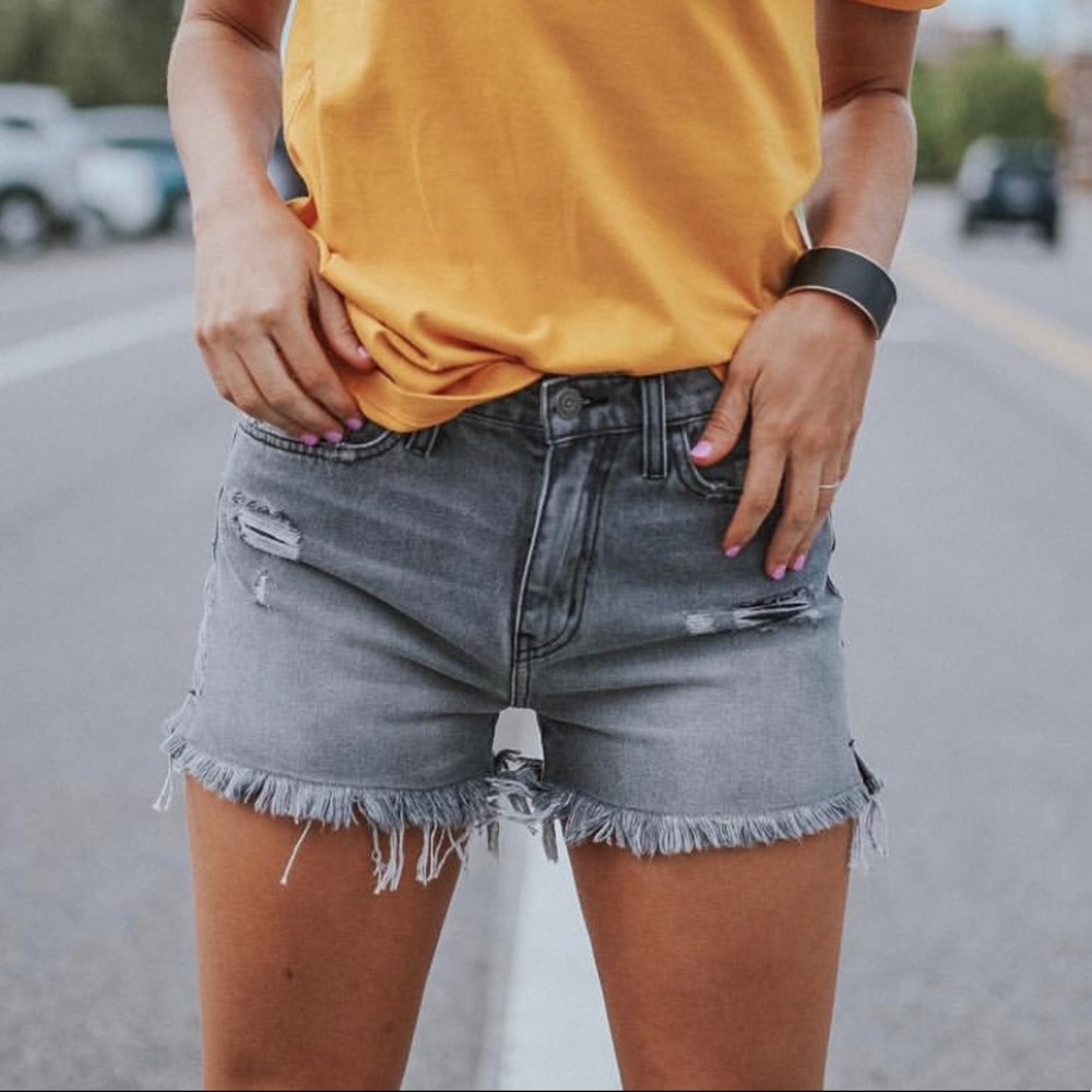 Flying Monkey Gray High Waisted Shorts